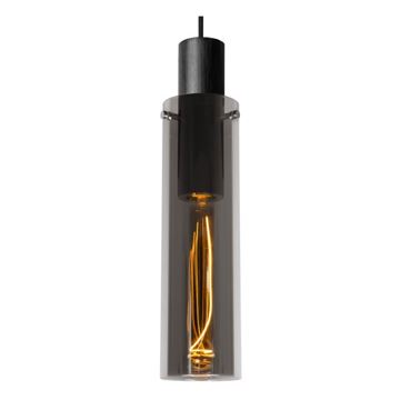 Lucide Orlando pendel E27 røg farvet glas